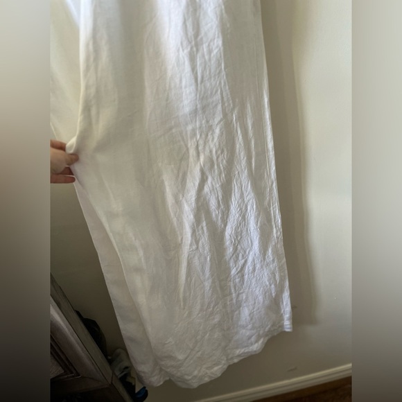 Three Graces London Karla leather-trimmed linen-voile jumpsuit - Picture 8 of 16